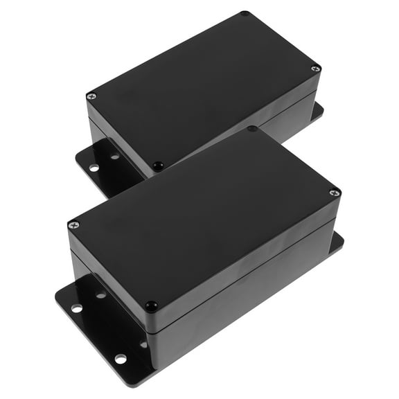 Masteelf 2pcs Project Box Waterproof Junction Box Plastic Electrical Boxes Diy Electronic Project Case Power Enclosure With Fixed Ear For Diy Electrical Projects