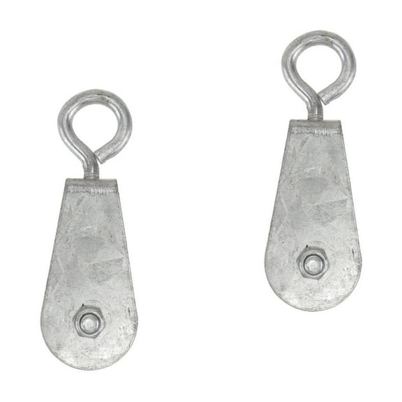 Masteelf 2pcs Pulley System DIY Attachment Crane Wire Rope Pulley Small Lifting Pulley Steel Pulley Roller