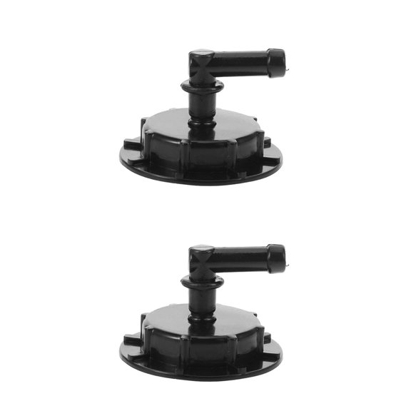Masteelf WORGEOUS 2pcs Car Radiator Coolant Reservoir Overflow Tank Cap with Joint Engine Coolant Tank Cap for Supplies Black