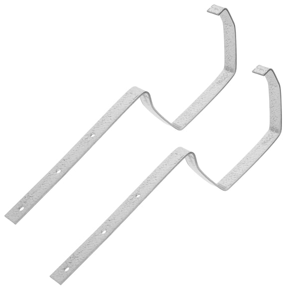 Masteelf 2pcs Rain Gutter Downspout Bracket Heavy Duty Gutter Hanger Downspout Wall Bracket For Repairing Sagging Rain Gutters Silver