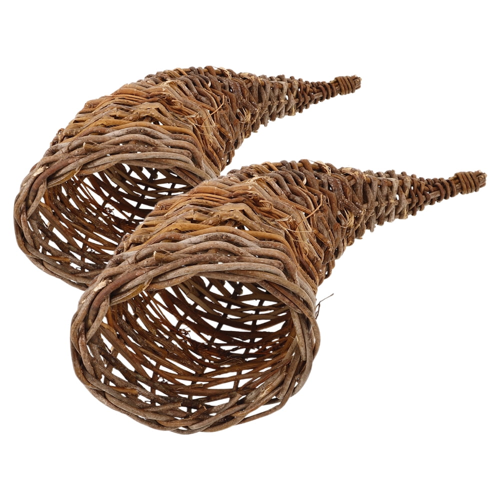 Masteelf 2pcs Rattan Cornucopia Cornucopia Basket Bread Basket Desktop ...