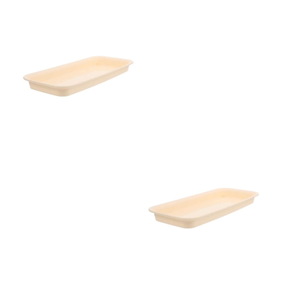 Masteelf 2pcs Rectangular Drip Tray For Plants Balcony Planter Drainage Tray Household Pot Tray For Plants Indoor Plant Tray Planter Saucer