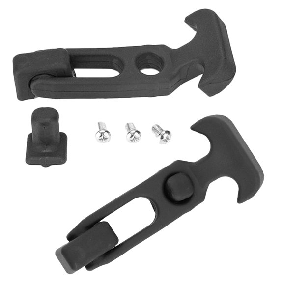 Masteelf 2pcs Rubber Hood Catch Shock-Absorbing Buckle Hasps Flexible T-handle Hasps Replacement Hasps For Tool Cabinet Engine Hood