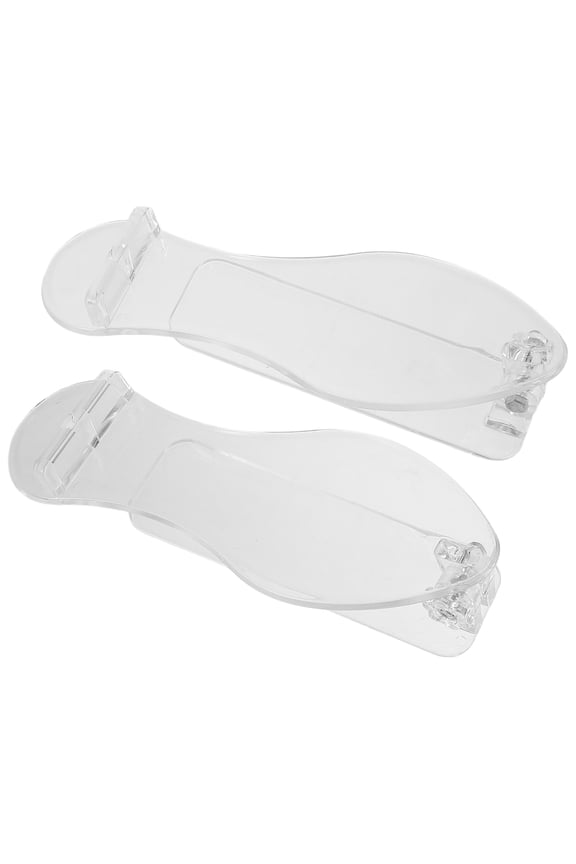 Transparent Plastic Shoe Storage Rack for Decoration with Shoe Support and Versatile Fit 2 Pcs