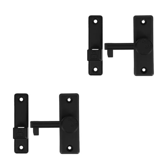 Masteelf 2-Pack Sliding Barn Door Locks Heavy Duty Gate Latch Security Door Guard Hardware with 90 and 180 Degree Flipping Function