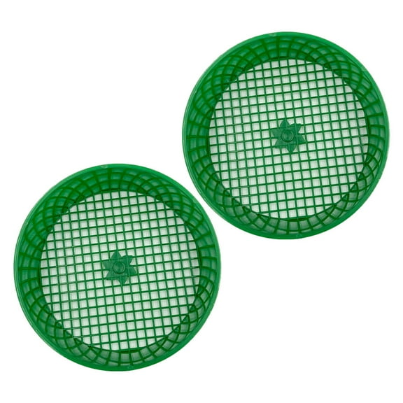 Masteelf 2pcs Soil Sifter For Gardening Compost Sifter Plastic Garden Sieve Dirt Sifter Rocks Sifter Leaves Sifter Pellet Sifter Gravel Sifter