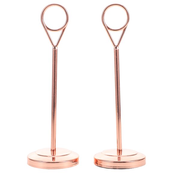 Masteelf 2pcs Stainless Steel Place Card Holders For Table Numbers Weddings Name Cards And Restaurants Table Menu Tabletop Menu Card Holder