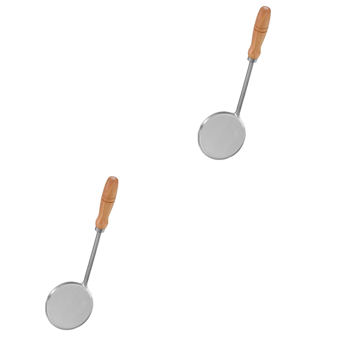 Masteelf 2pcs Stainless Steel Skimmer Spoon Hot Pot Flat Skimmer Spoon for Home Restaurant