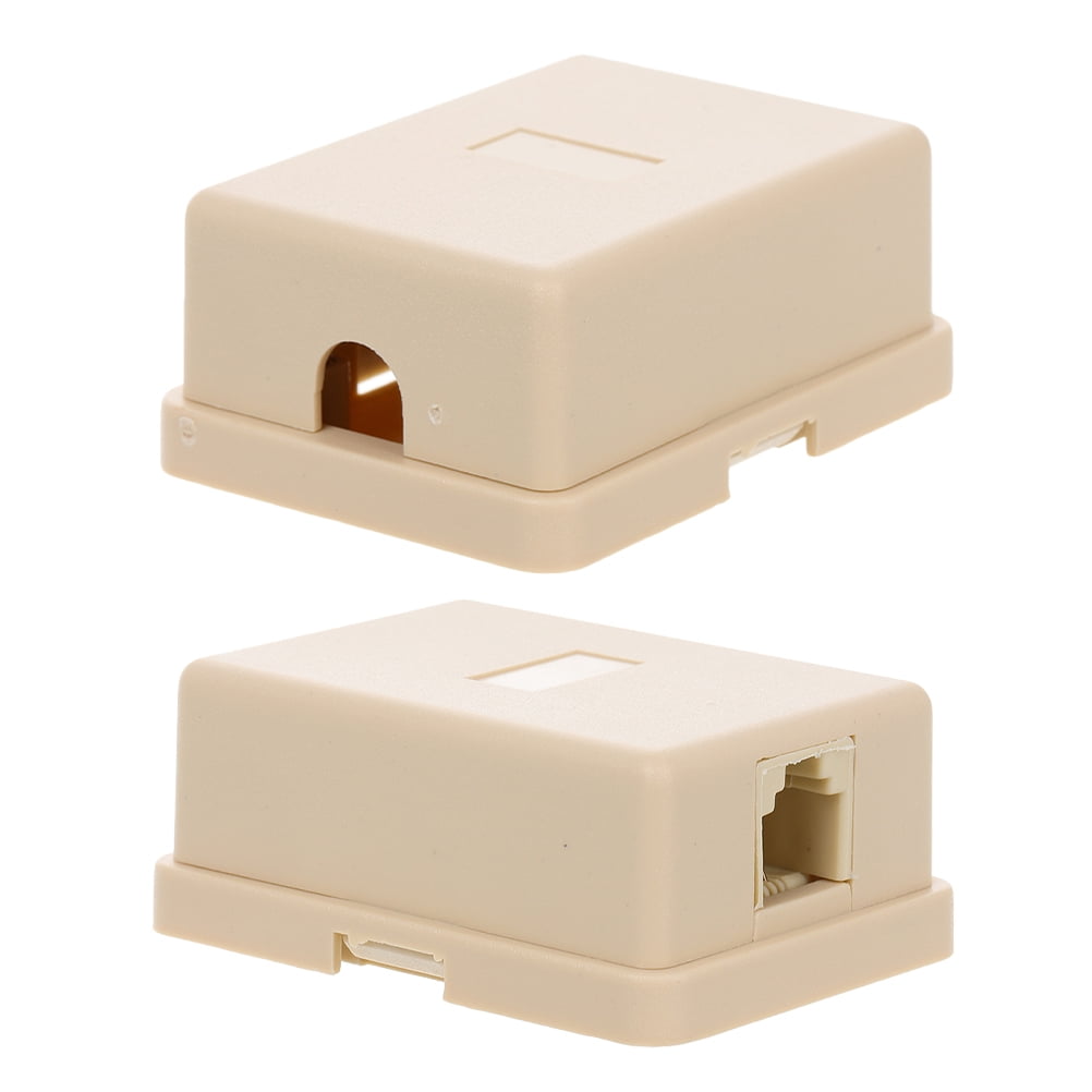 Masteelf 2pcs Telephone Junction Box Single Hole Telephone Splitter Box For Phones Telephone Junction Box Splitter Supplies Telephone Accessories For Home Office