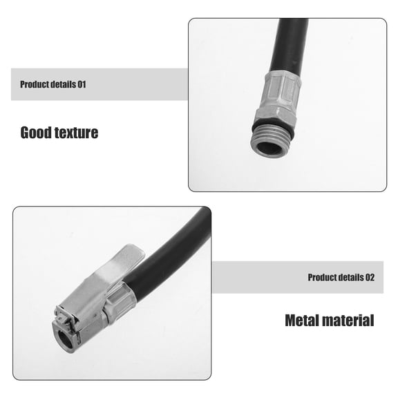 Masteelf 2-Pack Replacement Tire Inflator Nozzles for Air Compressor, Car and Tire Inflation Tubes Accessories