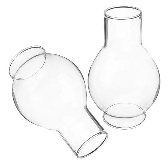Masteelf 2pcs Transparent Glass Candle Sleeve Windproof Tube Sleeve Clear Tall Candle Protector Glass Hurricane Shade For Home Restaurant Wedding,