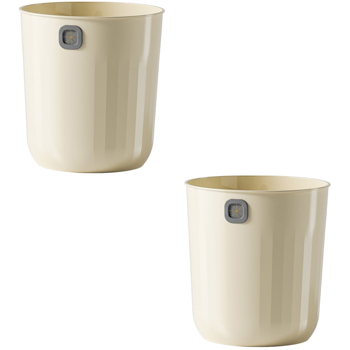 Masteelf 2pcs Trash Can No Lid Garbage Can Waste Basket Garbage Container for Bathroom