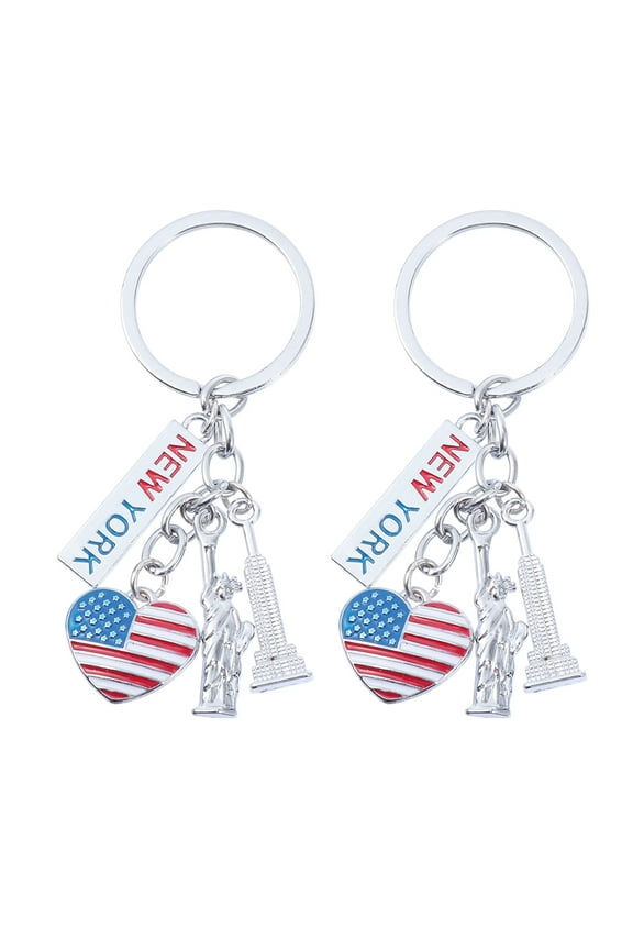 2pcs Usa Keychains Independence Day American Flag Keychains Usa Flag Key Chains Office Patriotic 4th Of July Party Favors For Veterans Day