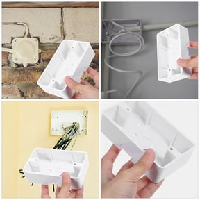 Masteelf 2pcs Versatile Surface Mount Electrical Outlet Box for Wall Mounted Installations Wall Outlet Box Socket Box Universal Switch Box