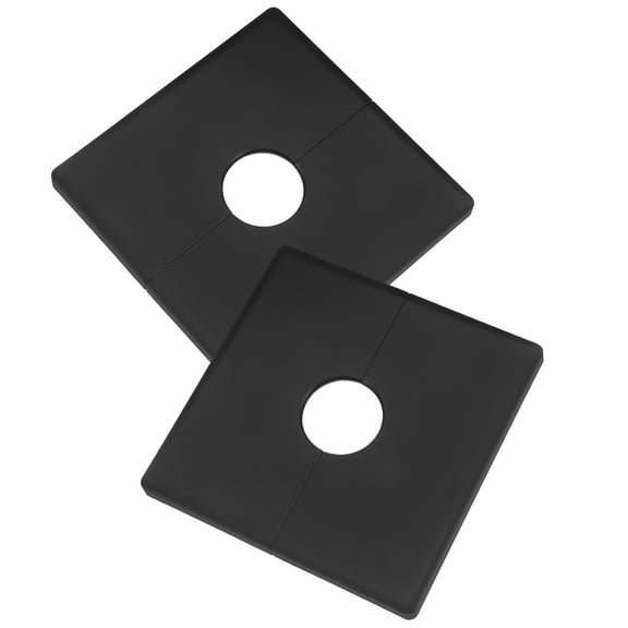 Masteelf 2pcs Wall Split Flange Wall-Mounted Water Pipe Cover Plastic Square Plate With 22mm Diameter Hole For Home Living Room Bedroom