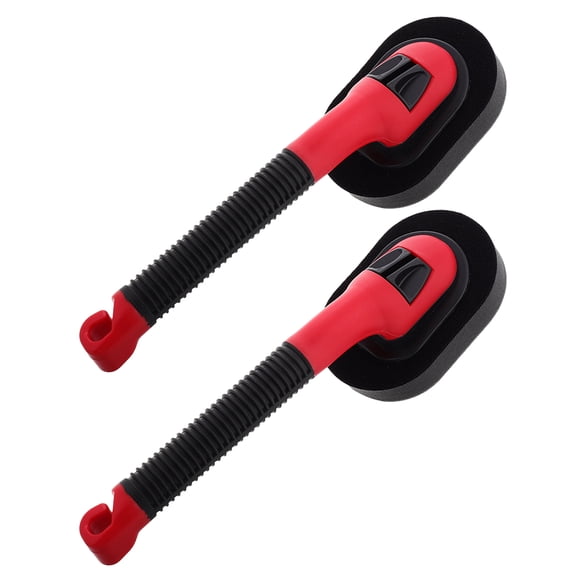 Masteelf 2pcs Wax Applicator Brush Set Tire Shine Sponge Wax Brush Car Waxing Tool Car Waxing Brush Durable Sponge For Tire Polishing