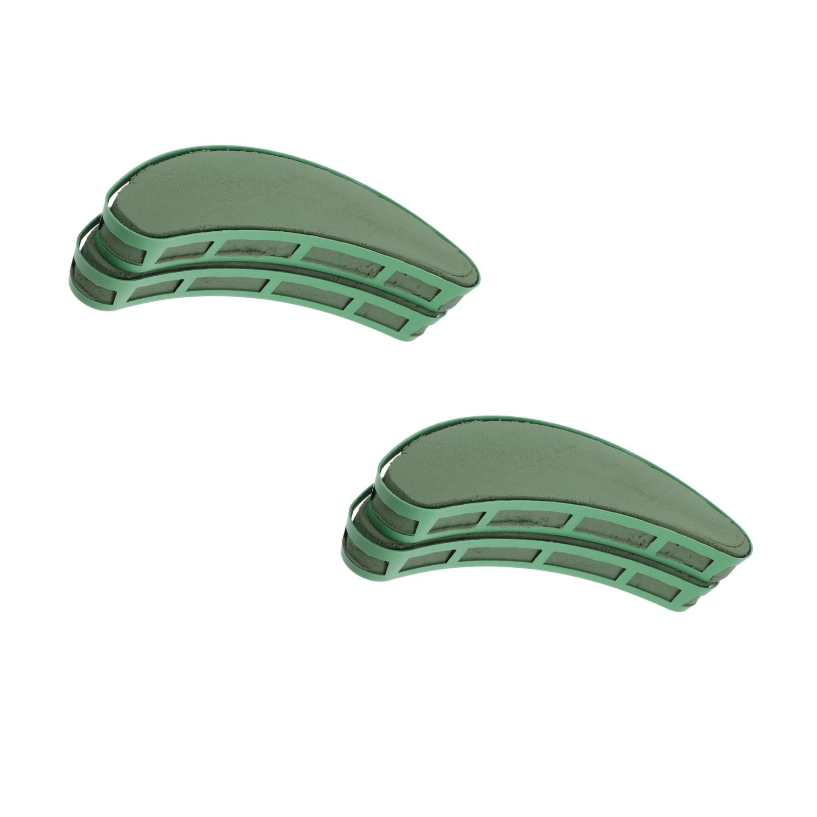 Masteelf 2pcs Wedding Centerpiece Flower Mud Crescent Shaped Floral Foam For Floral Arrangements Floral Arrangement Base For Artificial Flowers