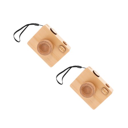 Masteelf 2pcs Wooden Baby Camera Toy Camera Music Box Wooden Vintage Camera Music Antique Engraved Musical Musical Present For Birthday Valentine Day Christmas Thanksgiving Day