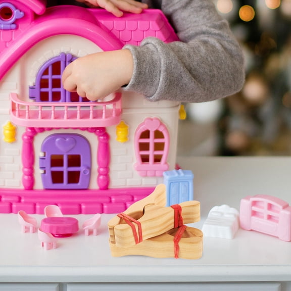 Masteelf 2-Pack Wooden Clips for Blanket , Kids Play Tent Clips, Clothes Pins for Building and Securing