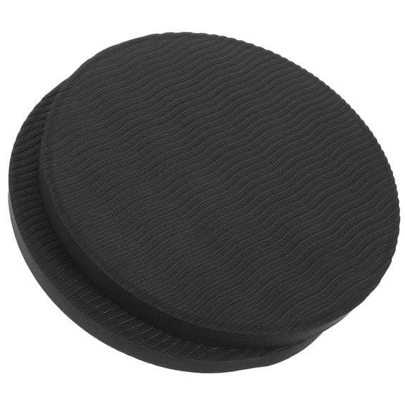 Masteelf 2pcs Yoga Workout Knee Pad Cushion Thick Round Eco TPE Yoga Pad Pilates Workout Support Pad for Hands Wrists Knees Elbows Shoulders (Black)