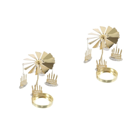 Masteelf 2pcs rotating Candle Carousel Holder Rotary Tealight Holder Rotating Candle Holder Stand Rotating Candlestick For Aromatherapy And Table Centerpiece