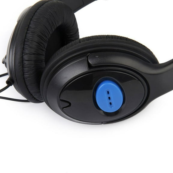 Masteelf 3.5mm Double Earpiece Stereo Headphone Headset Earphone with Volume Control for (Black)