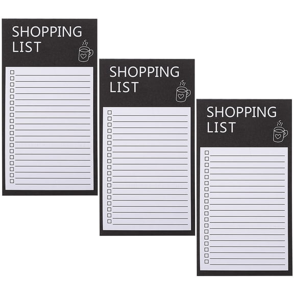 Masteelf  3 Books Shopping List Sticky Adhesive Magnetic Note Pad Alone