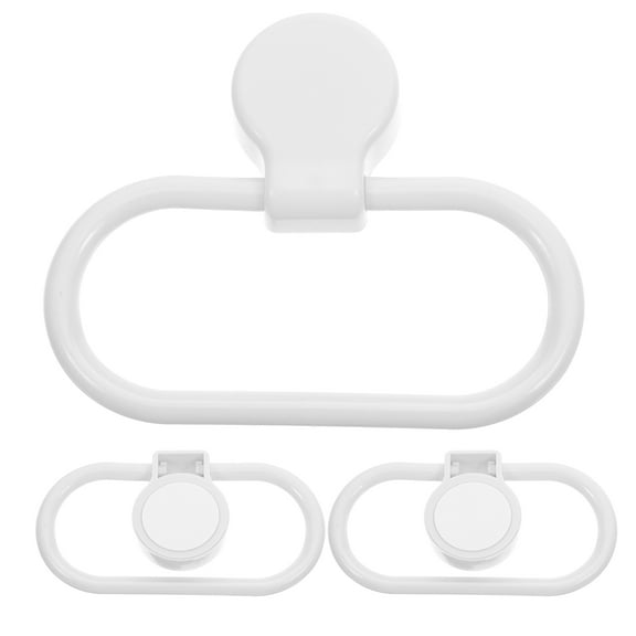 Masteelf  3 PCS Farmhouse Bathroom Accessories Dish Towel Holder White