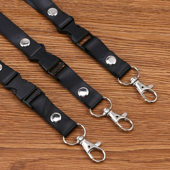 Masteelf 3 PCS Referees Lanyard Exquisite Looking Lanyard 50.00X1.50X0.20CM Black