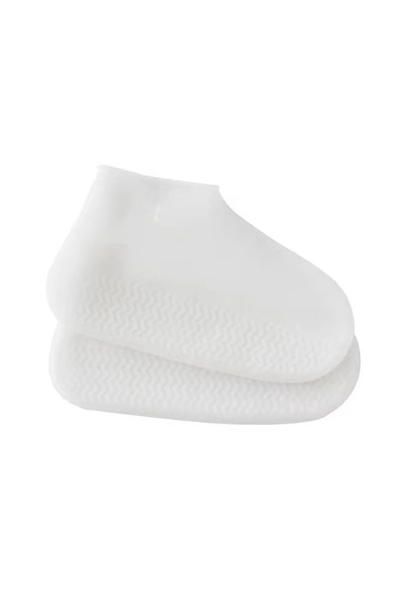 3 Pairs Adult Silicone Shoe Covers, Thickened Overshoes for Camping, Fishing, Cycling, Available in Black and White