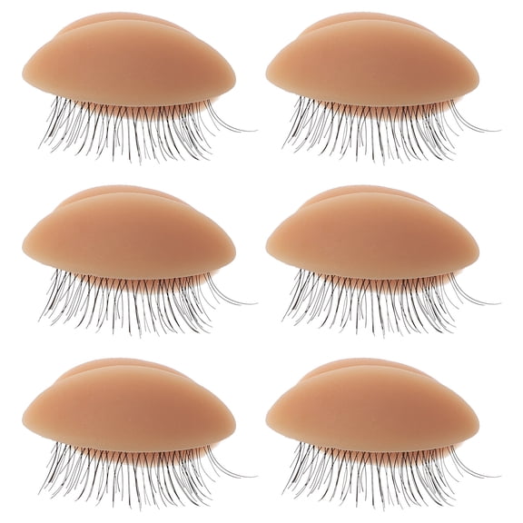 Masteelf 3 Pairs Makeup Practice Kit Eyelids Model Mannequin with Miss