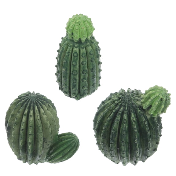 Masteelf 3 Pcs Artificial Decoration Product Figurines Micro Landscape Cactus