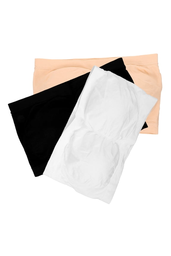 Masteelf 3 Pcs Bandeau Bra High Elastic Force Stretchy Girl Miss