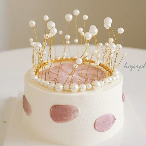 Masteelf 3 Pcs Cake Crown Decoration Fairy Tiara Decorations Ornament Toddler Golden