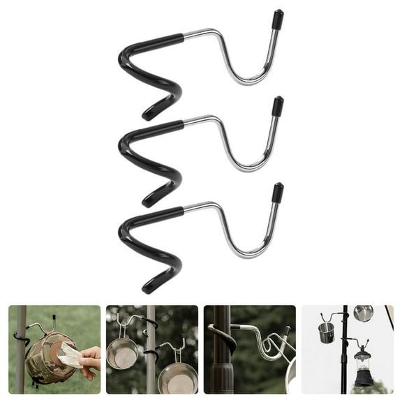 Masteelf 3 Pcs Canopy Pole Hook Garden Hooks for Lanterns Outdoor Hanger Light
