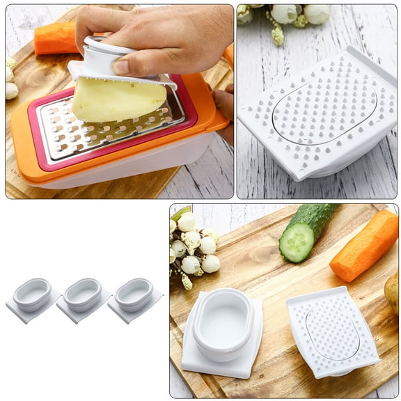 Masteelf 3 Pcs Chopping Kitchen Tool for Slicing and Shredding 9.4X8X2.2CM White