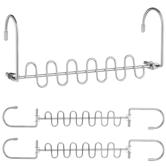Masteelf  3 Pcs Closet Organization System Apartment Essentials Silver
