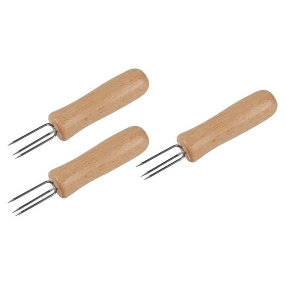 Masteelf 3 Pcs Corn on The Cob Sticks Fork Reusable Forks Fruit Picks