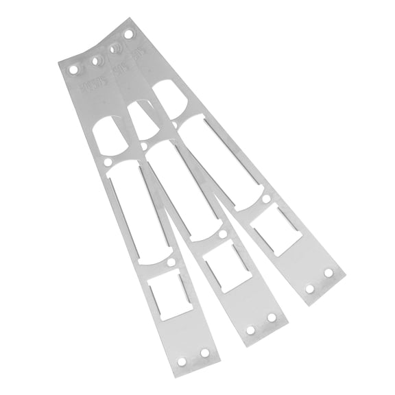 Masteelf 3 Pcs Deadbolt Strike Plate Door Backplate Adjustable Silver