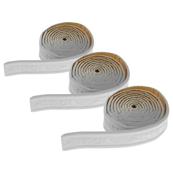 Masteelf  3 Pcs Exterior Wall Decals Peel and Stick Molding Trim Ceiling Border Line Edge Man White