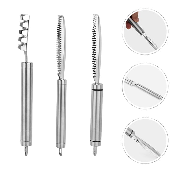 Masteelf  3 Pcs Fish Scale Planer Kitchen Remover Gadget for Household