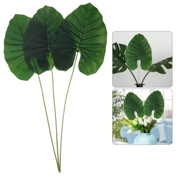 Toddmomy Artificial Plants Indoor Green Jungle Theme Wall Decoration 3Pcs 24X8X0.1In