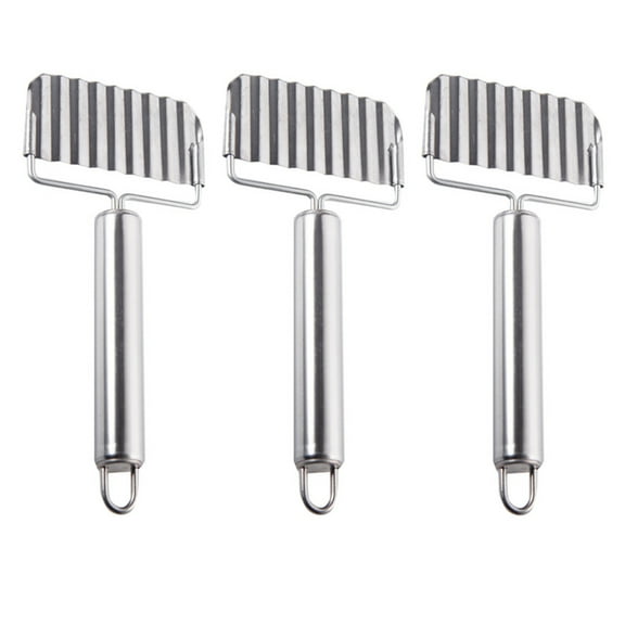 HEATSHAKING Wavy Chopper 3Pcs Silver 7.1X3.1X0.8In For Cooking