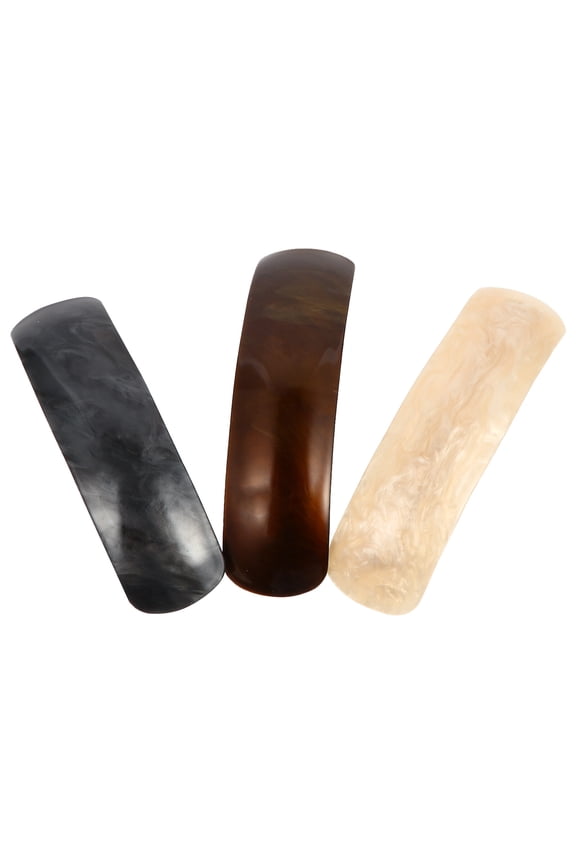 3 Pcs Prong Spring Clip Top Clip Spring Hair Barrettes Woman 9.2x2.2cm