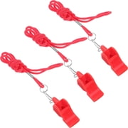 Masteelf 3 Pcs Referee Emergency Red Whistle Travel Child 5.50X2.00X2.00CM