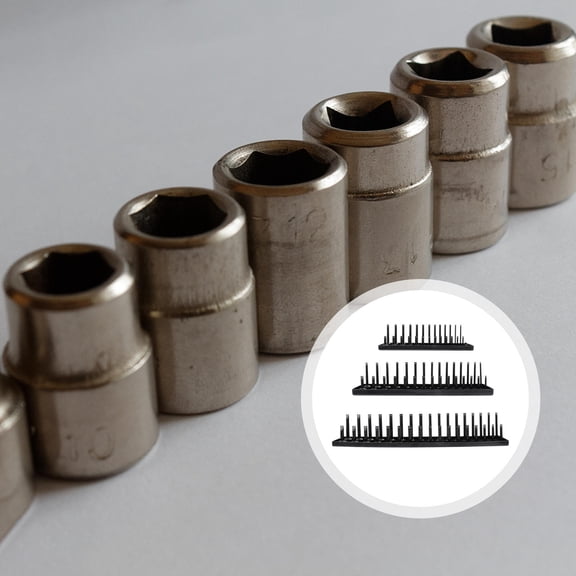 Masteelf 3 Pcs Tray Organizers Socket Holder Socket Holding Tabs 52X9X9CM Black