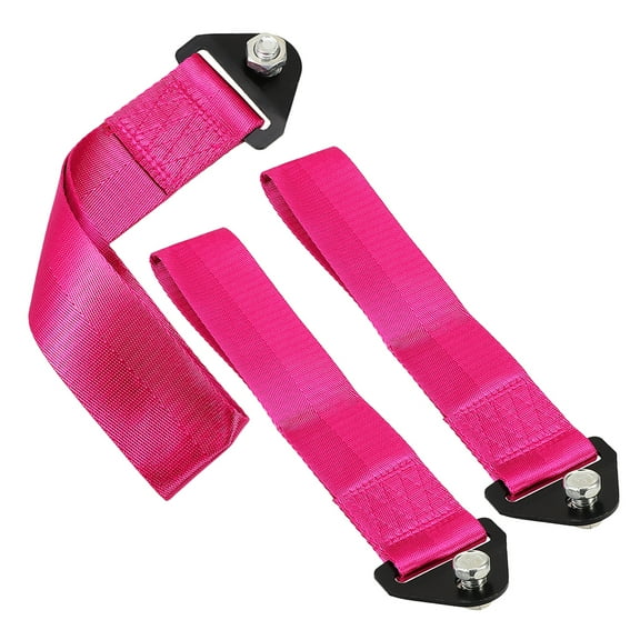 SWETRACE 3Pcs Universal Car Tow Straps Front Bumper Towing Rope Decorative Nylon Metal