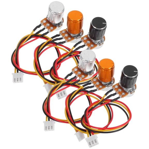 Masteelf 3 Set Knob Style Potentiometer For Communication Devices And Control Systems Logarithmic Potentiometer With 20cm Electronic Wire