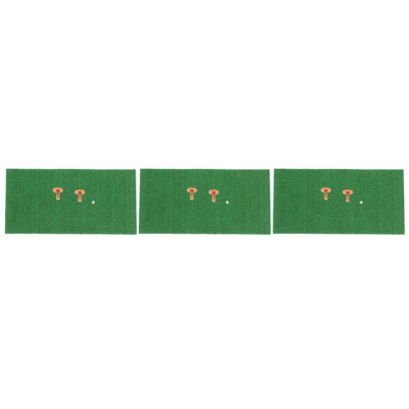 Masteelf 3 Sets /3pcs Practice Mat Indoor Realistic Turf Mat Training Aids Home Sports Supplies for Daily Use (1pc Mat + 2pcs TEE)
