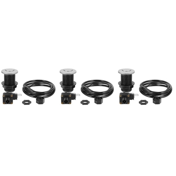 Masteelf 3 Sets Garbage Disposal Sink Air Garbage Disposal Replacement Bathtub Hose Set For Waste Disposer ( Silver+ Black )